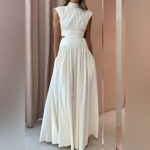 Cut Out White Maxi Dress